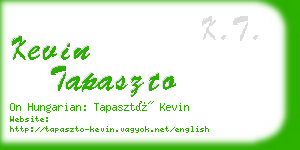 kevin tapaszto business card